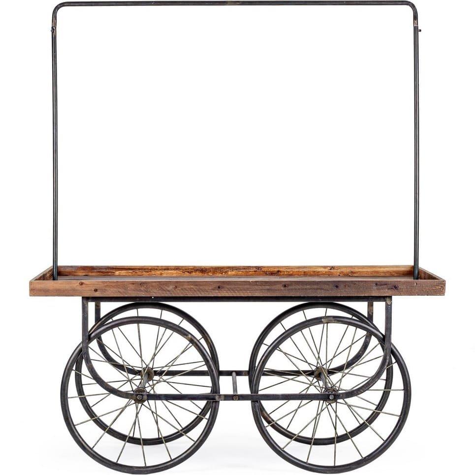mutoni Tavolo espositivo con ruote 160x70x189  