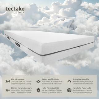Tectake Matratze Sky verschiedene Größen Komfortschaum mit 2 Härtegraden (H2 & H3)  