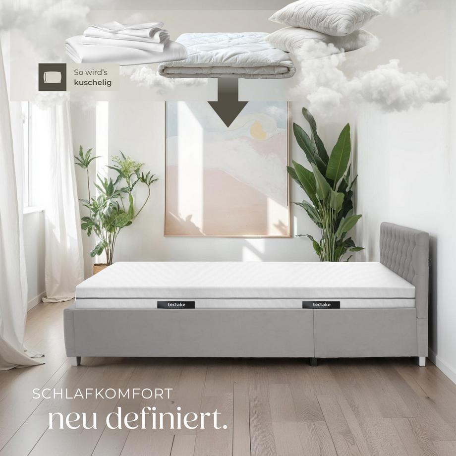 Tectake Matratze Sky verschiedene Größen Komfortschaum mit 2 Härtegraden (H2 & H3)  