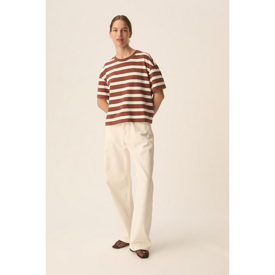 Des Petits Hauts Filma T-Shirt A Righe Maniche Corte  