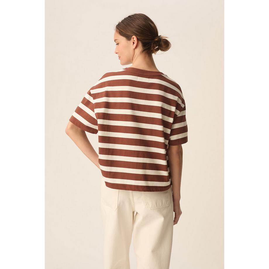 Des Petits Hauts Filma T-Shirt A Righe Maniche Corte  
