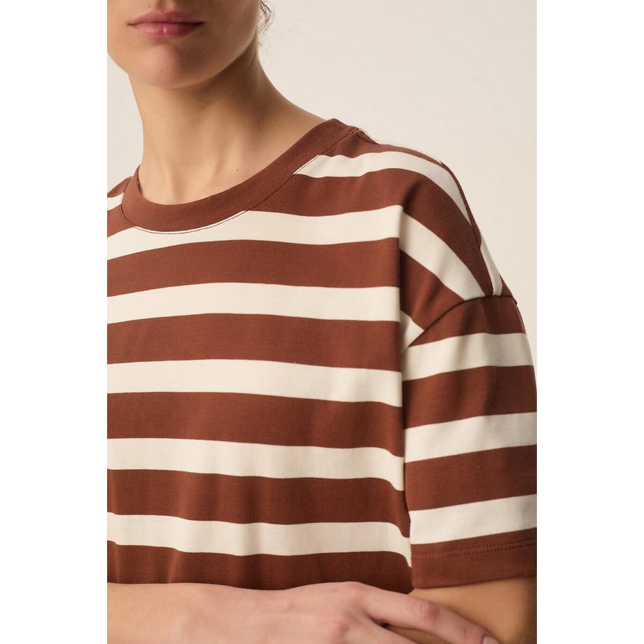 Des Petits Hauts Filma T-Shirt A Righe Maniche Corte  