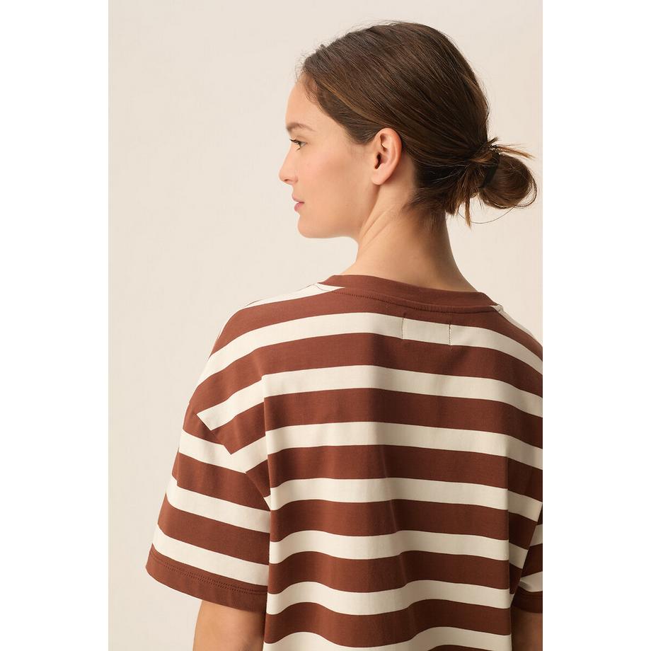 Des Petits Hauts Filma T-Shirt A Righe Maniche Corte  