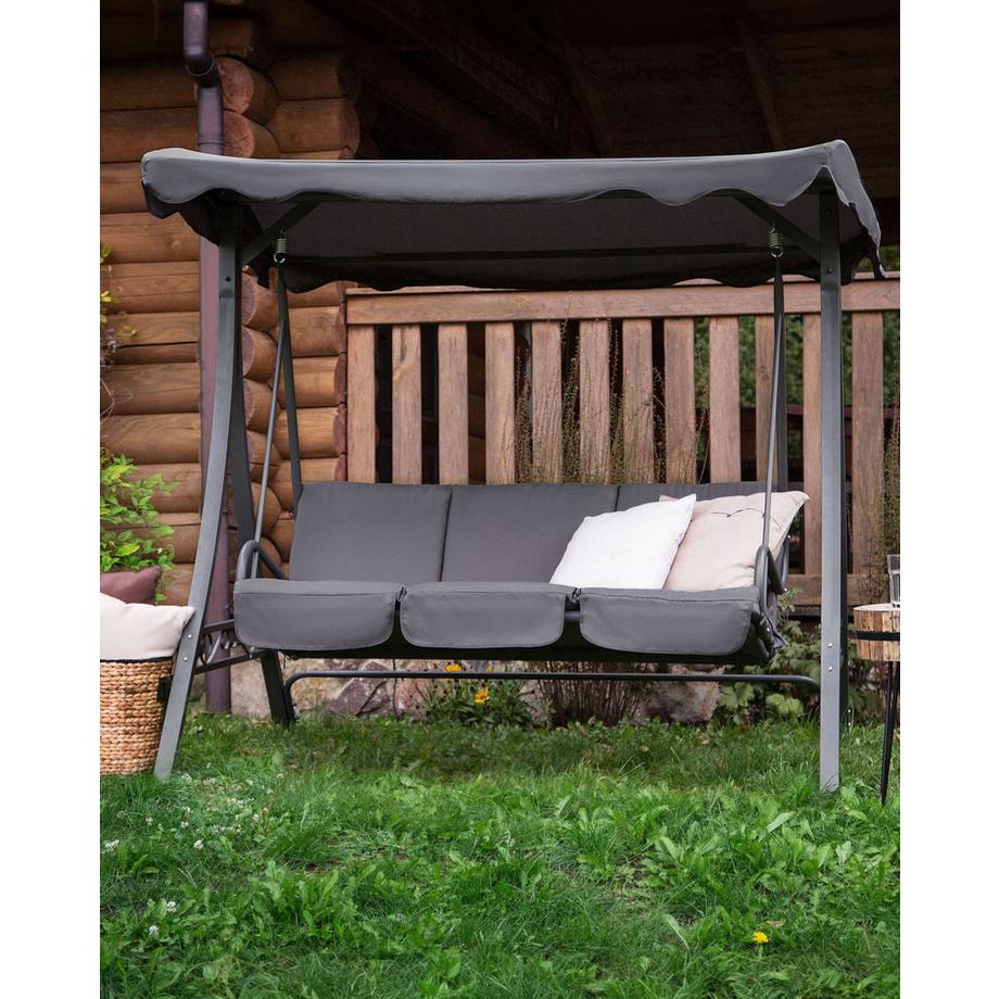 Beliani Hollywoodschaukel aus Stahl Klassisch GARBO  