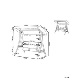 Beliani Balancelle de jardin en Polyester Traditionnel GARBO  