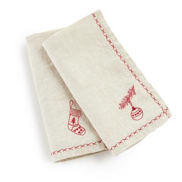 Lot de 2 serviettes de table