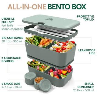 Umami Bento Box Nestable L Slate Green  