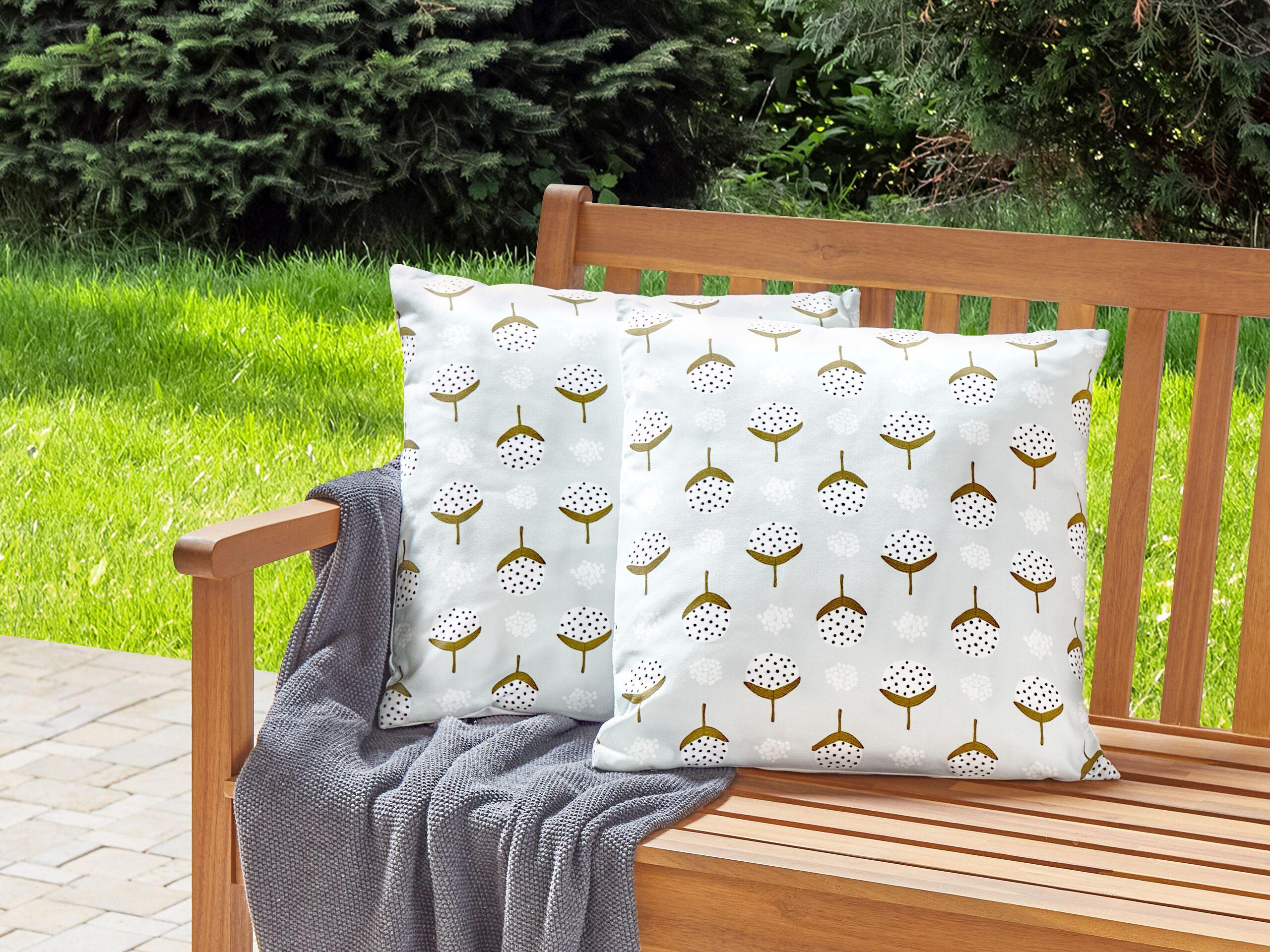 Beliani Lot de 2 coussins d'extérieur en Polyester Moderne CUNEO  