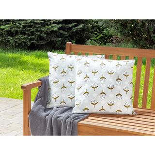 Beliani Lot de 2 coussins d'extérieur en Polyester Moderne CUNEO  