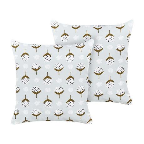 Beliani Lot de 2 coussins d'extérieur en Polyester Moderne CUNEO  