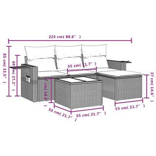 VidaXL Garten sofagarnitur poly-rattan  