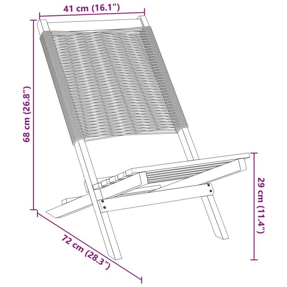 VidaXL Chaise de jardin bois  