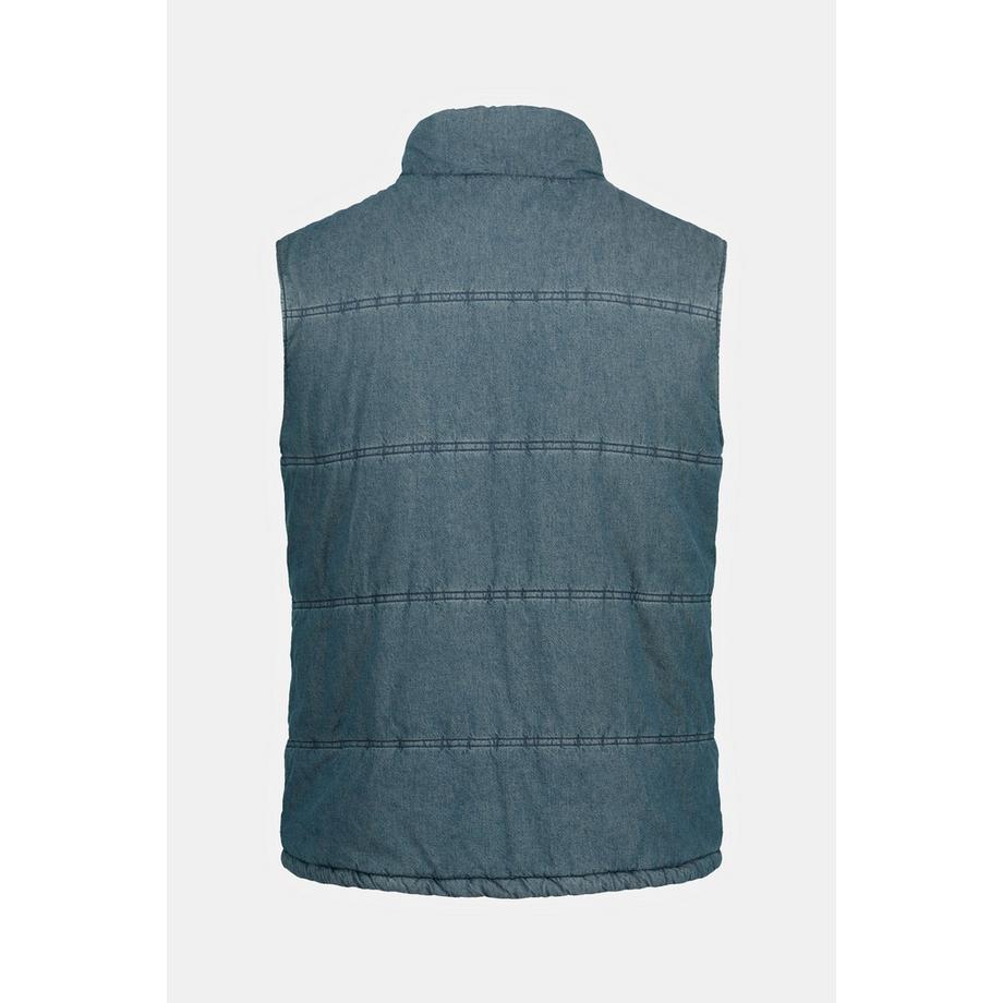 JP1880 Gilet matelassé en denim avec col montant  