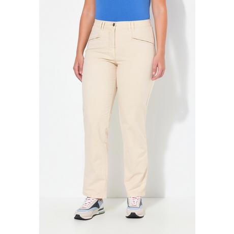 Ulla Popken Mony Konisches Bein Zipptaschen Stretch Hose  