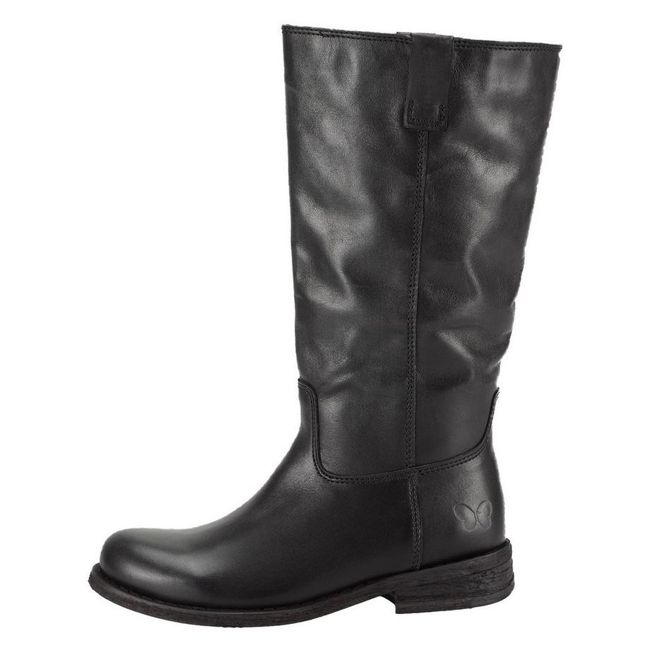 Felmini Wadenhohe Lederstiefel mit gerundeter Spitze  