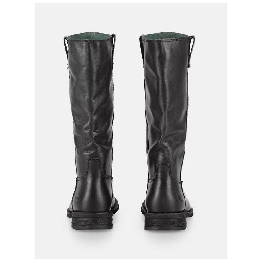 Felmini Wadenhohe Lederstiefel mit gerundeter Spitze  