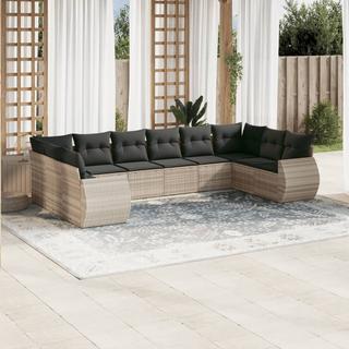 VidaXL set divano da giardino Polirattan  