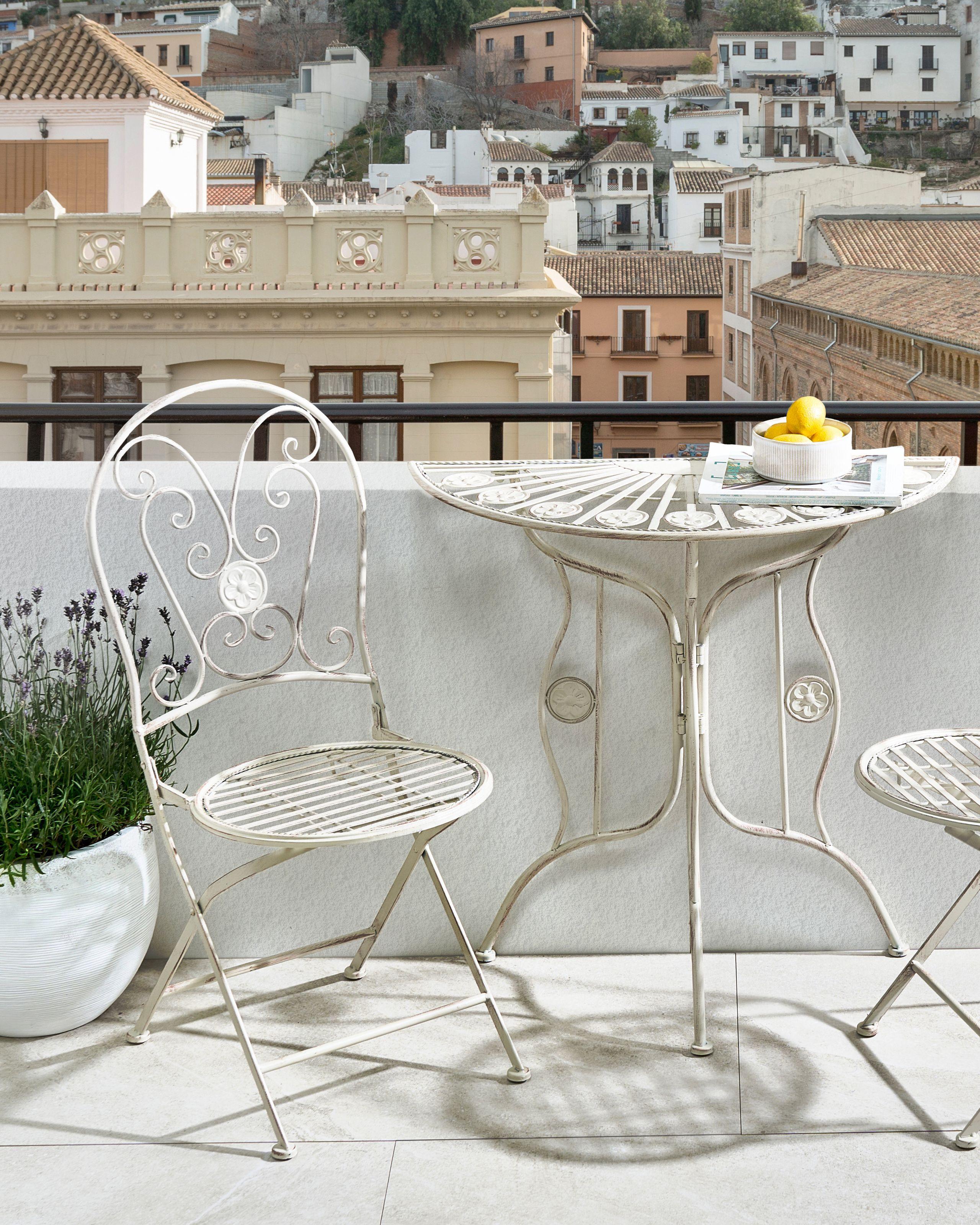 Beliani Set di 2 sedie da giardino en Ferro Retrò COGGIA  