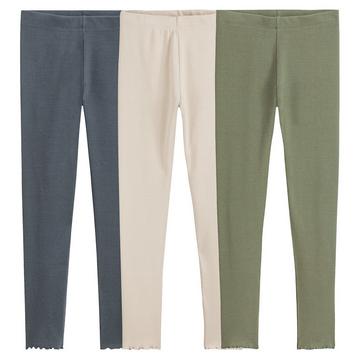 Lot de 3 leggings côtelés