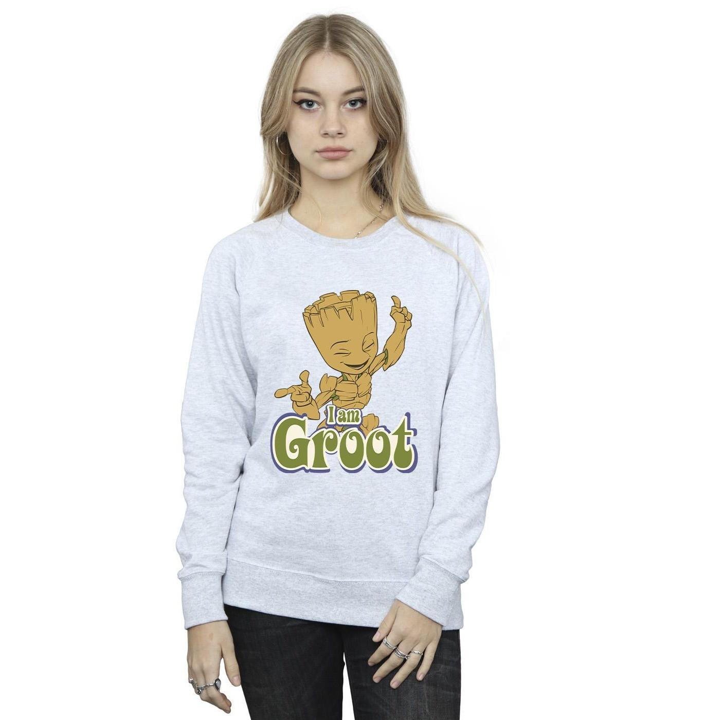 Guardians Of The Galaxy I Am Groot Sweatshirt Col Rond  
