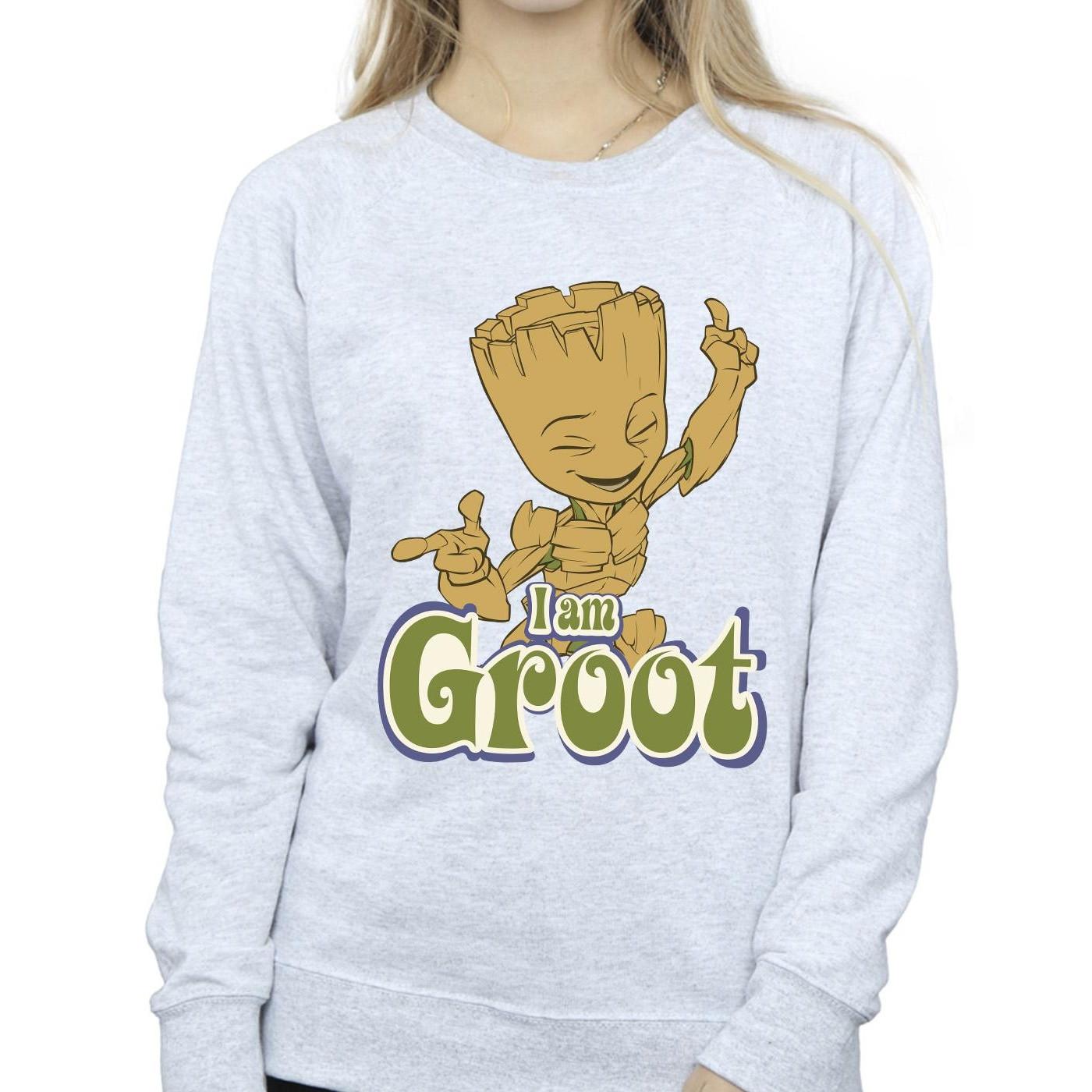 Guardians Of The Galaxy I Am Groot Sweatshirt Col Rond  