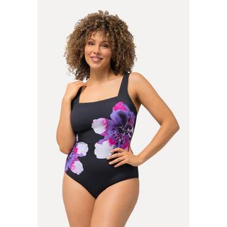 Ulla Popken  Costume da bagno con fiori, coppe morbide, spalline doppie e materiale riciclato 