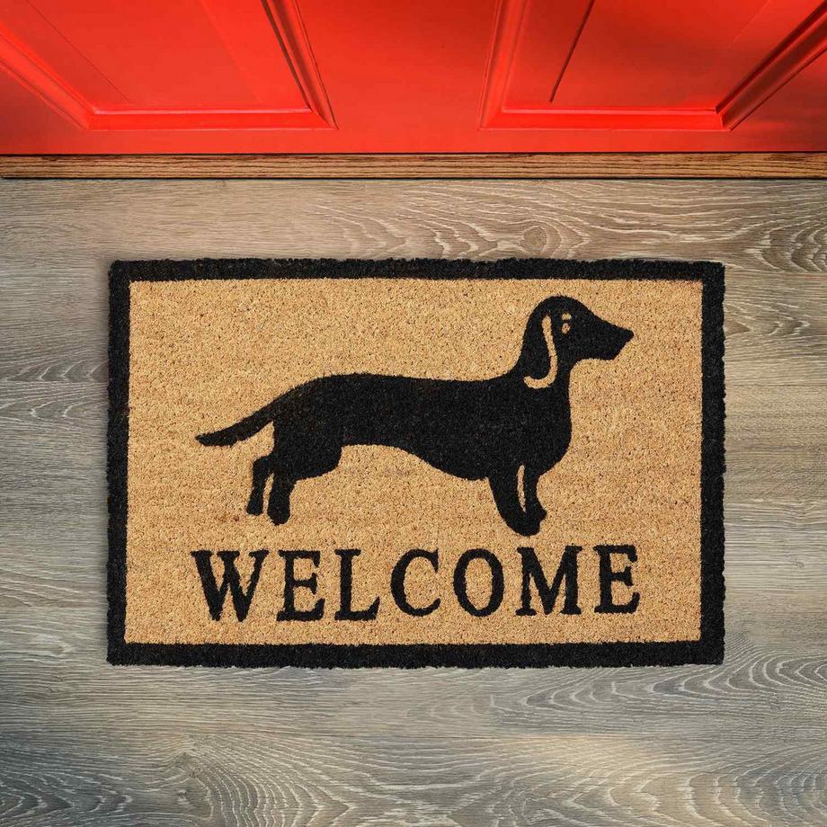 B2X Fußmatte Kokosfaser Dackel  