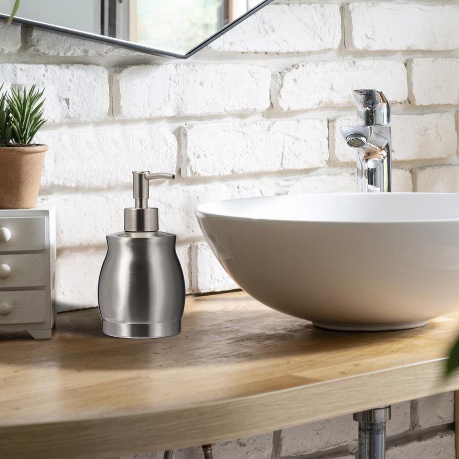 Northix Pompa per sapone in acciaio inox 390 ml  