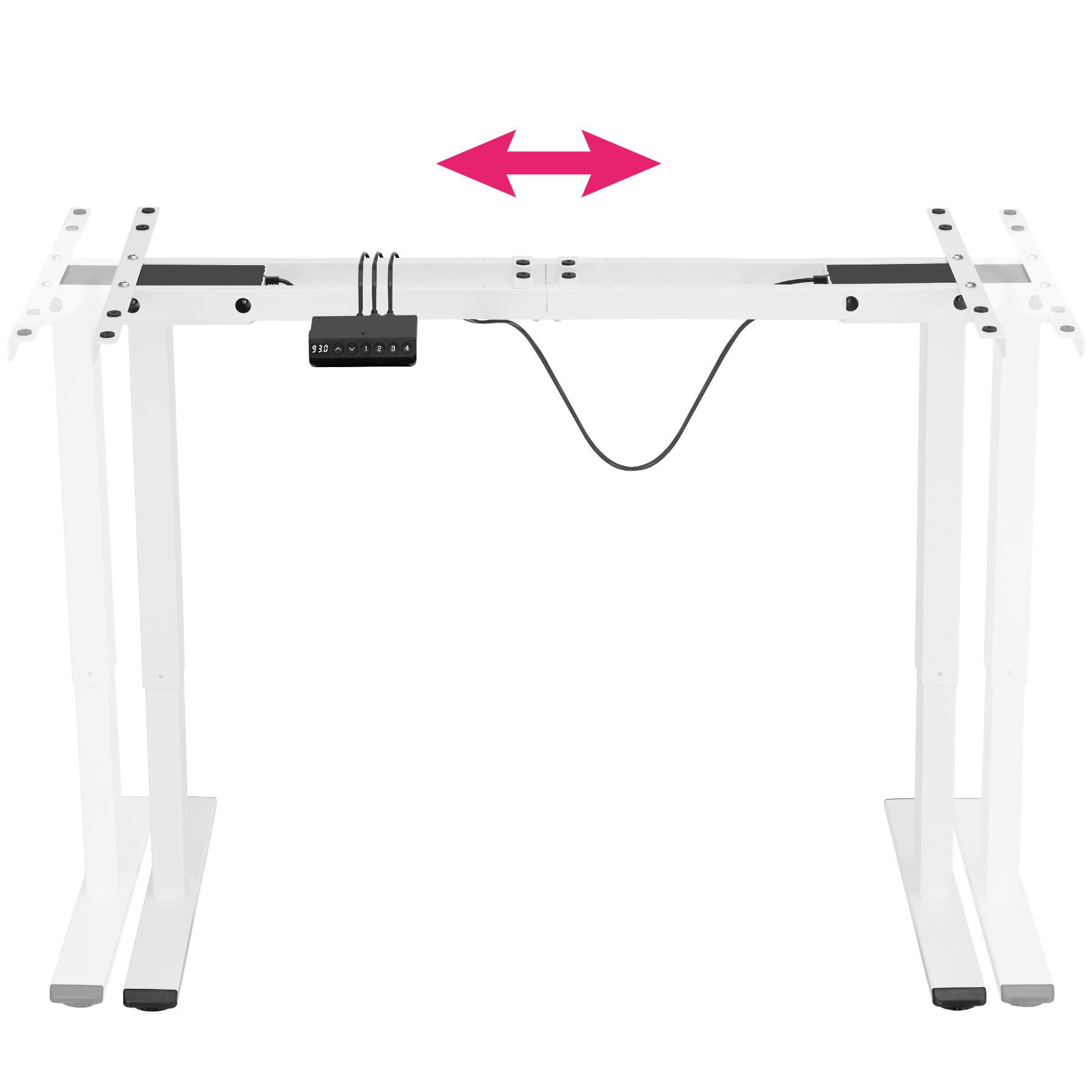 Tectake Tischgestell Melville höhenverstellbar 110-168x60x70-119cm  