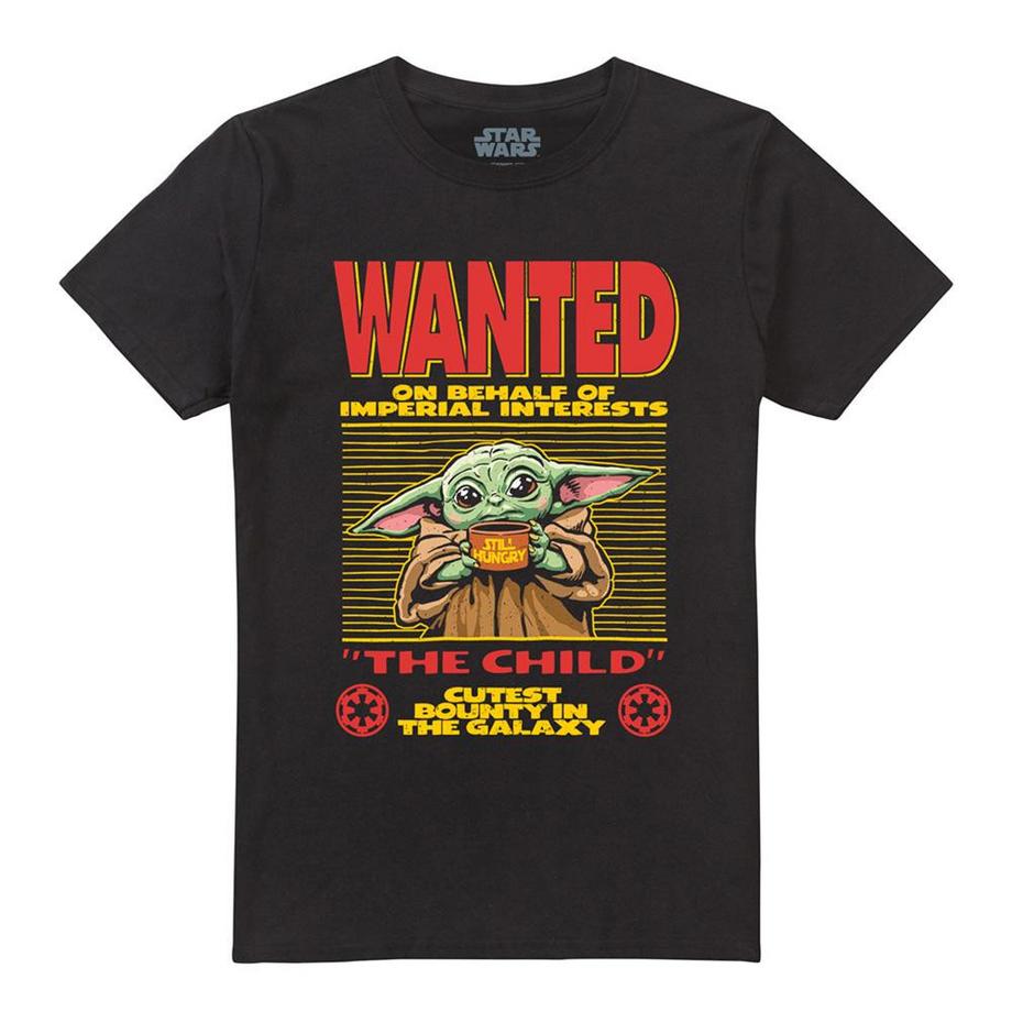 T-ShirtManches Longues Motif Grogu Cutest Bounty Wanted