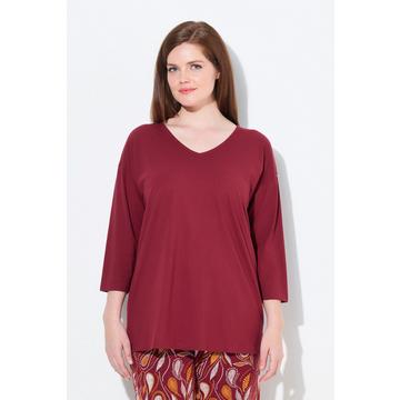 Pyjamashirt, V-Ausschnitt, 3/4-Arm, Biobaumwolle