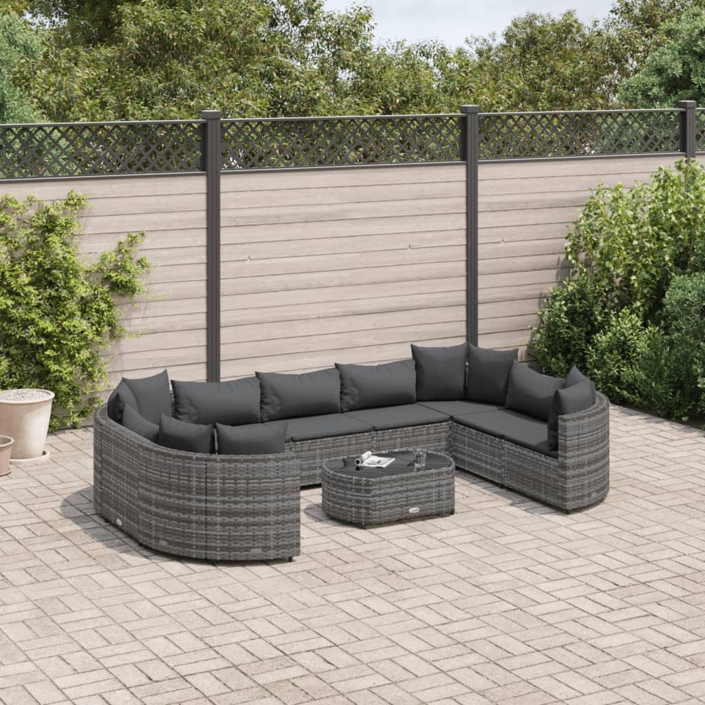 VidaXL Gartensofagarnitur poly-rattan  