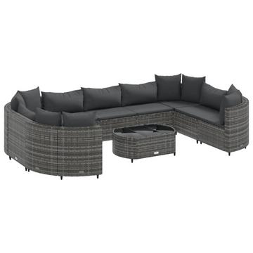 Gartensofagarnitur poly-rattan