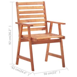 VidaXL Chaise d'extérieur bois d'acacia  