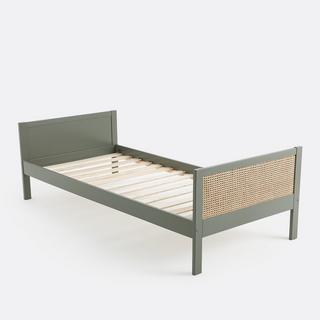 La Redoute Intérieurs Einzelbett mit Rohrgeflecht und Bettkasten  