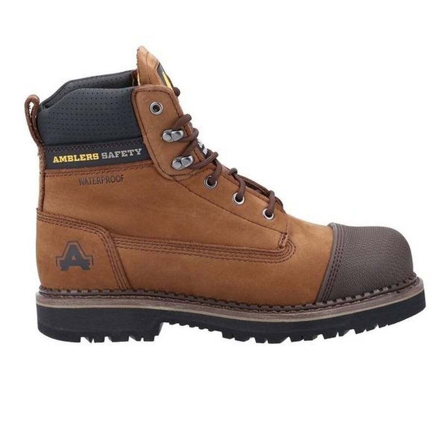 Amblers AS233 Stivali stringati in pelle con puntale  