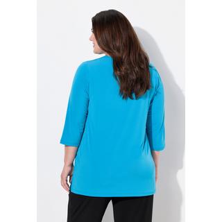 Ulla Popken  Longshirt, A-Linie, V-Ausschnitt, 3/4-Ärmel 