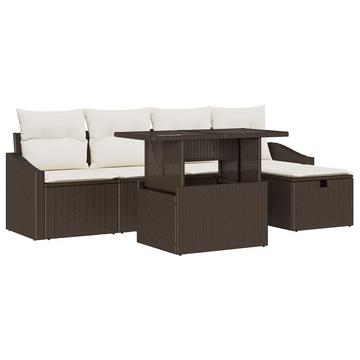 Gartensofa-set poly-rattan