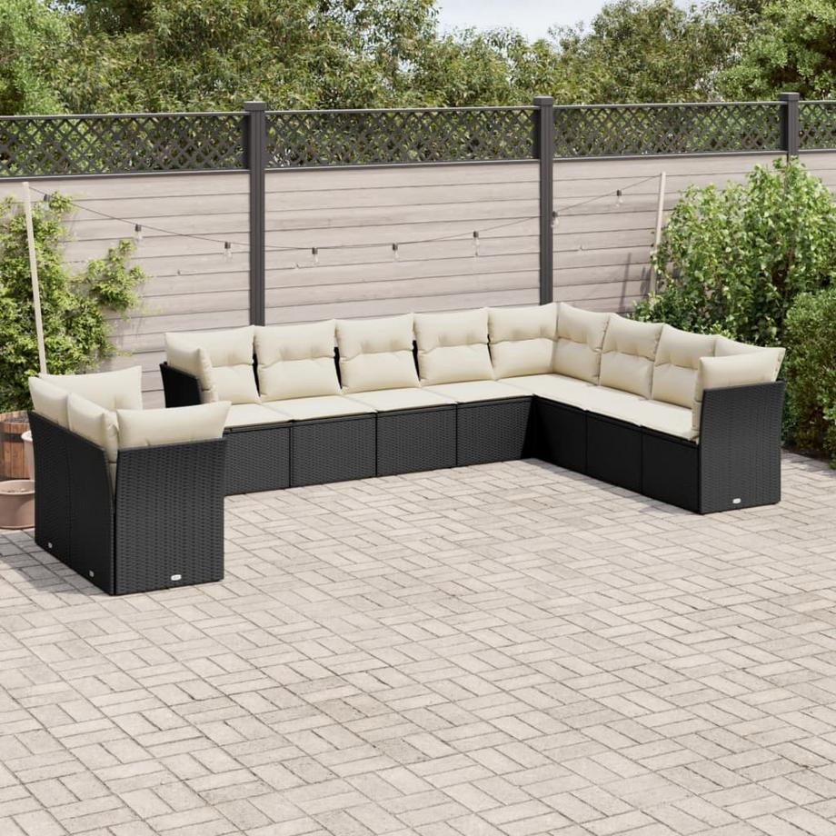 VidaXL set divano da giardino Polirattan  