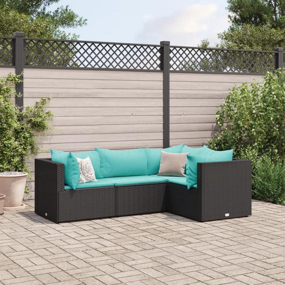 VidaXL set salotto da giardino Polirattan  