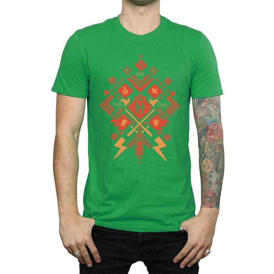 Harry Potter Aztekenmuster Kurzarm T-Shirt  