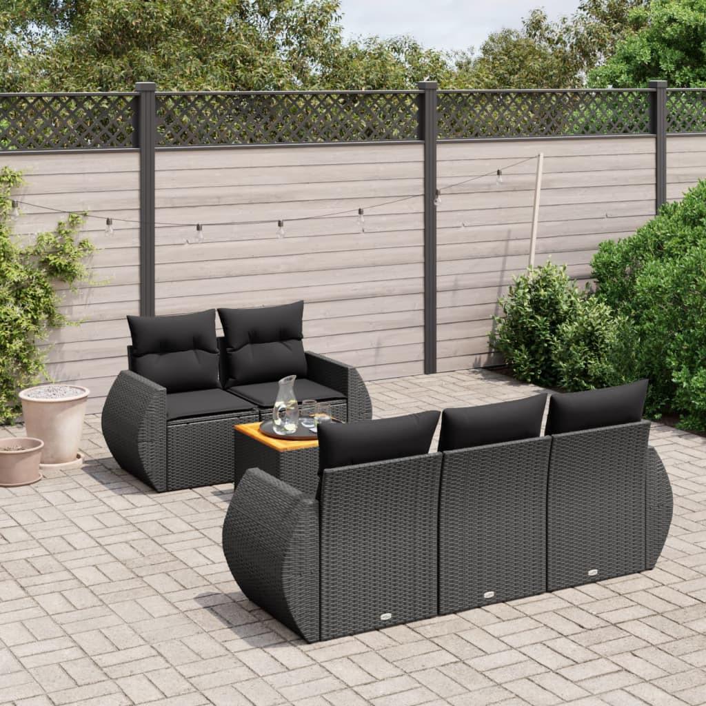 VidaXL set divano da giardino Polirattan  