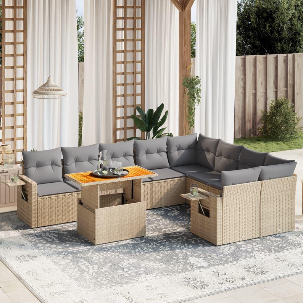 VidaXL set divano da giardino Polirattan  