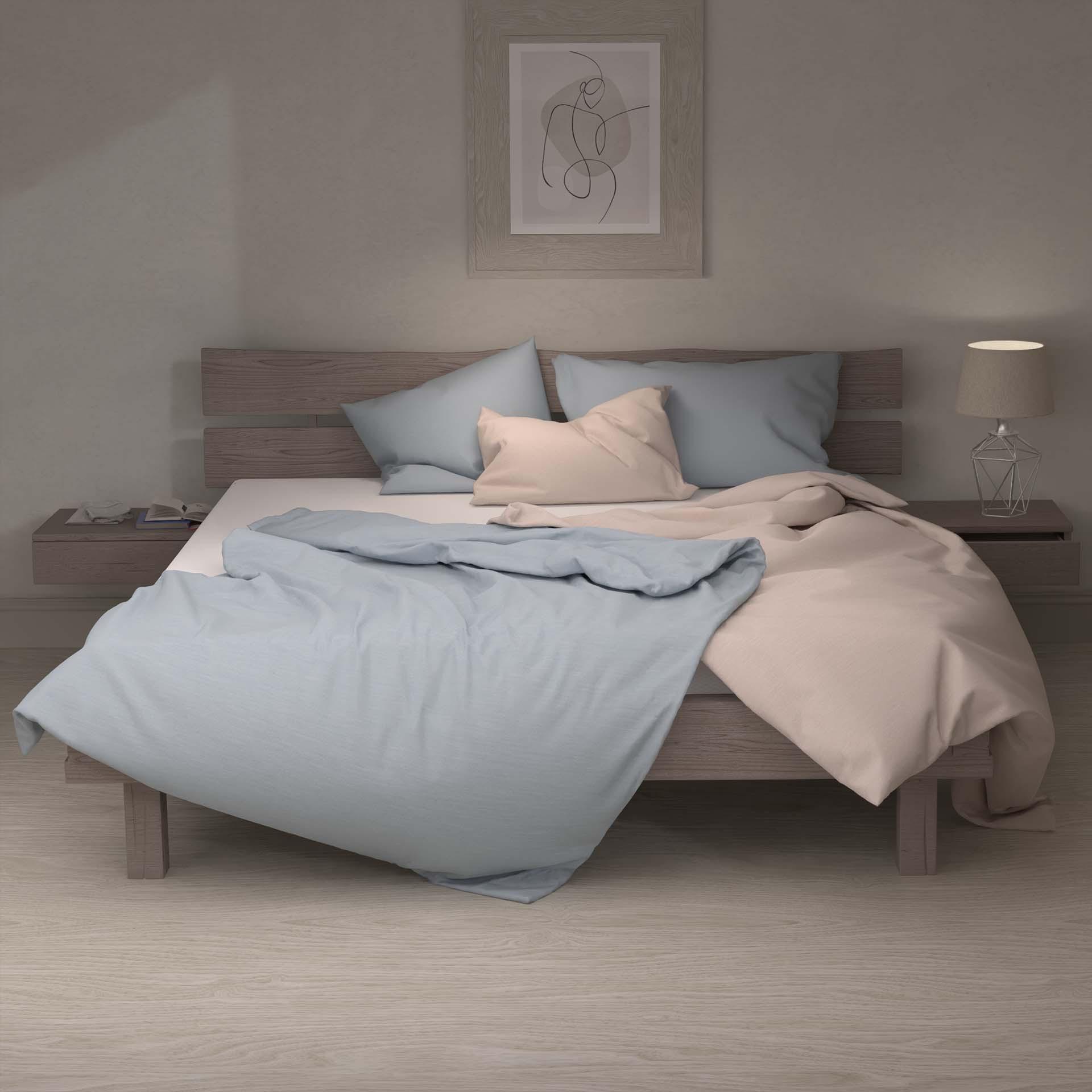 Lotus Bettwaren Lotus Housse de Couette Jersey Uni Mélange  