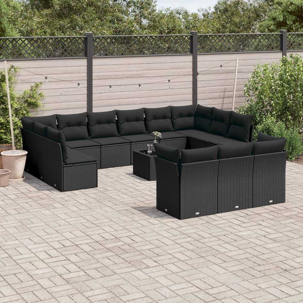 VidaXL set divano da giardino Polirattan  