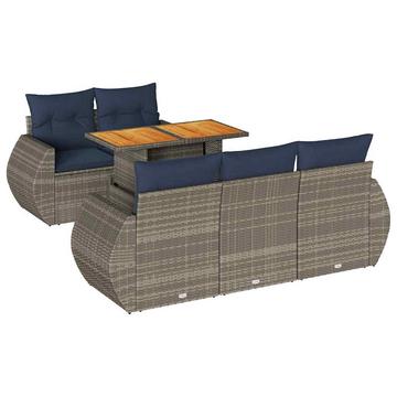 Gartensofa set poly-rattan