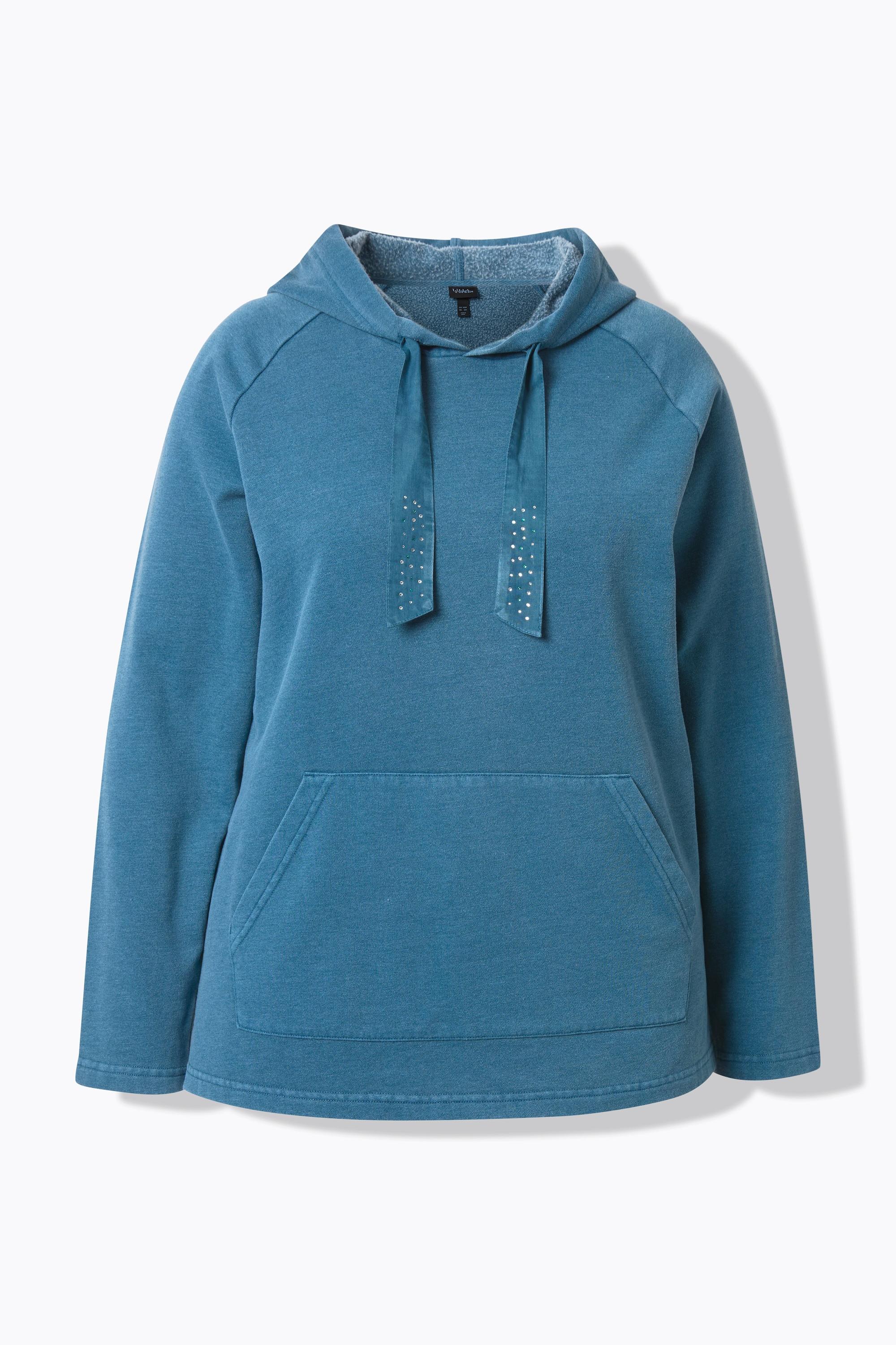 Ulla Popken Hoodie Vintage Look Verzierte Kordel Langarm  