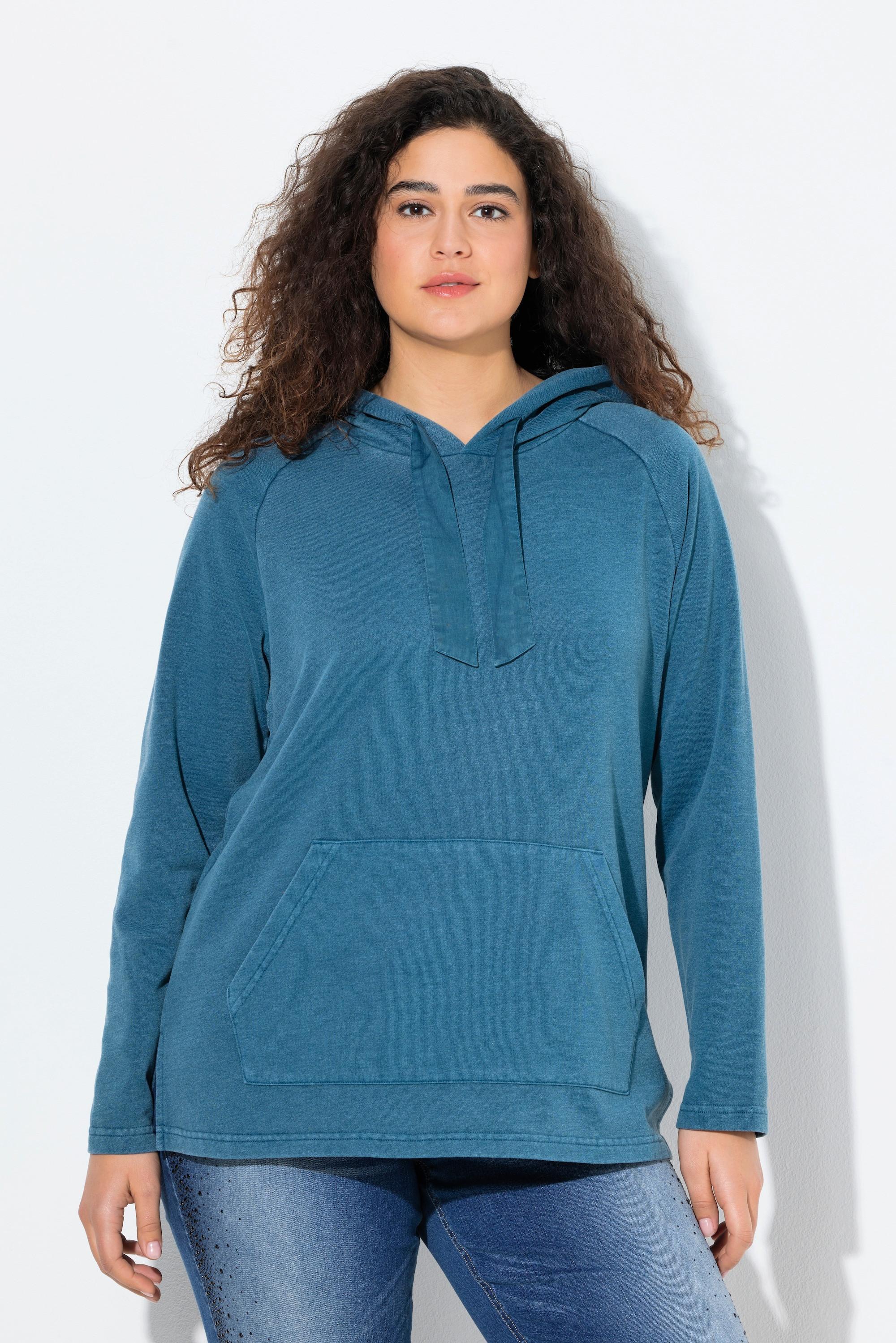 Ulla Popken Hoodie Vintage Look Verzierte Kordel Langarm  