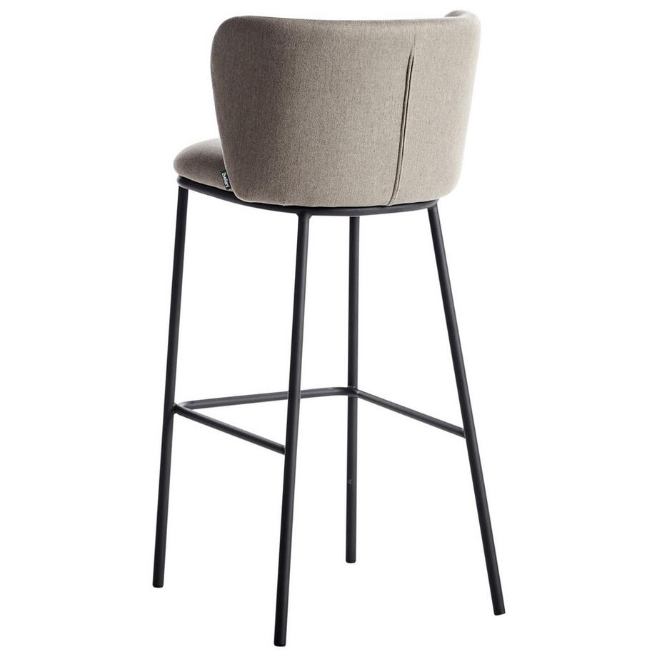 Beliani Set mit 2 Barstühlen aus Stoff  MINA  