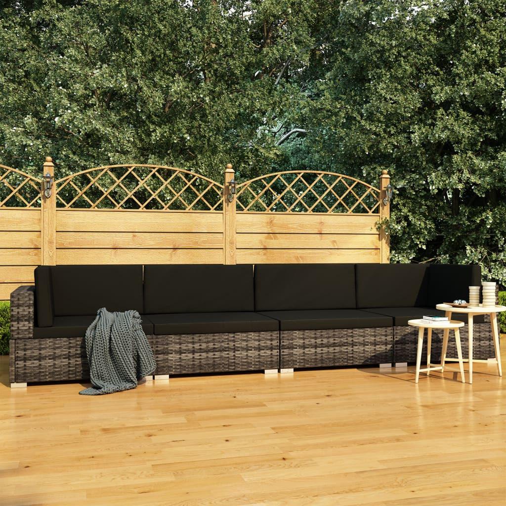 VidaXL Garten-sofagarnitur poly-rattan  